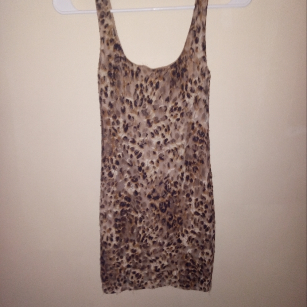 Leopard Print Sleeveless Dress